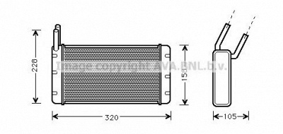 AVA QUALITY COOLING au6108 -  Теплообменник, отопление салона